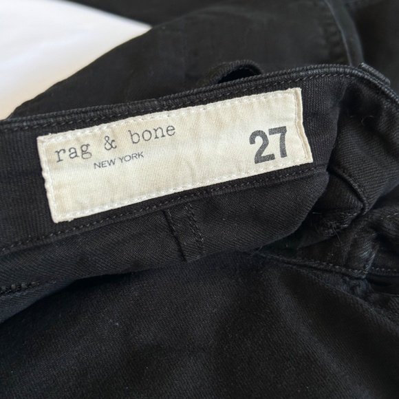 Rag & Bone Nina High-Rise Ankle Skinny Womens Sz 27 Jeans Black Exposed Zipper - Picture 4 of 13